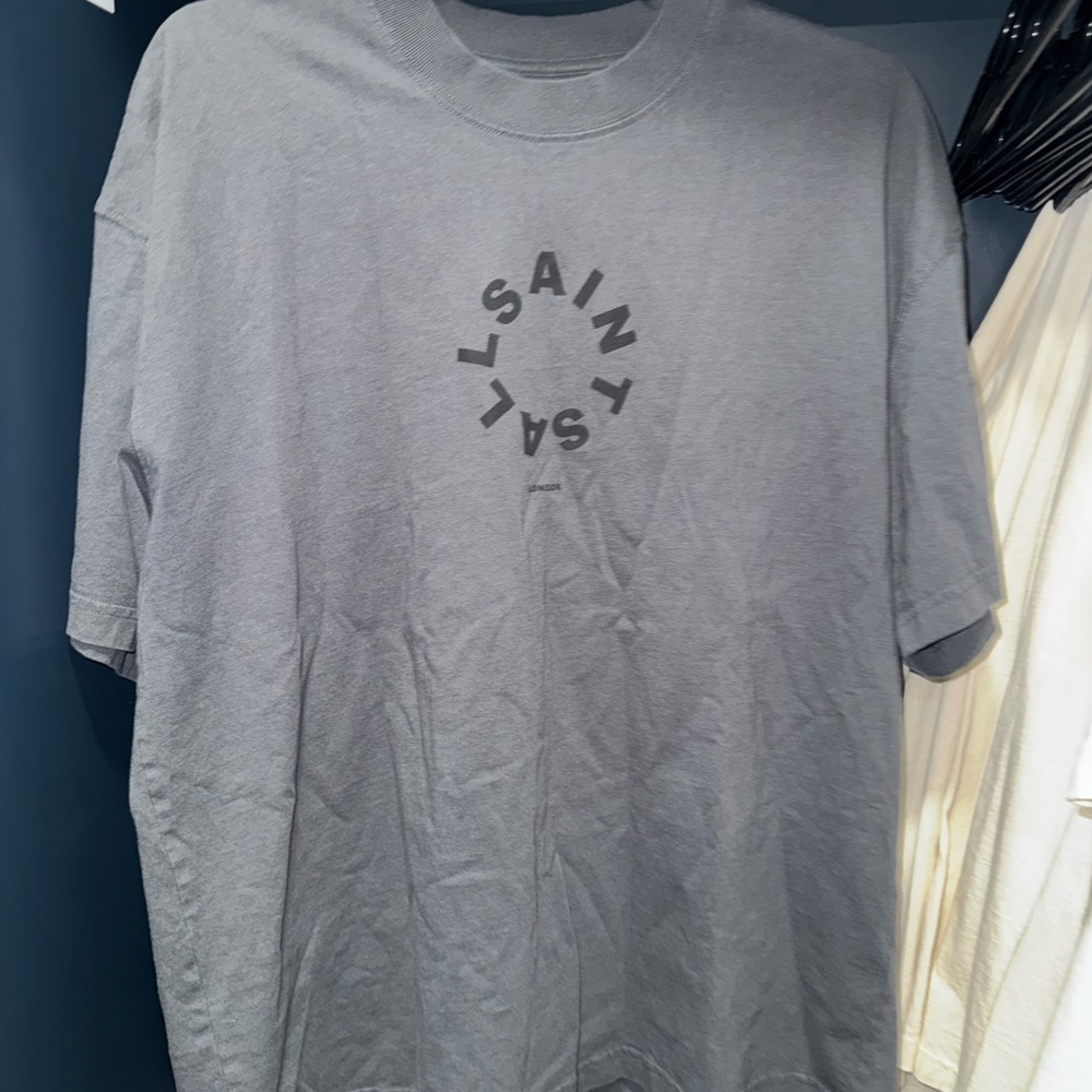 All Saints Charcoal Gray Short Sleeve Tee